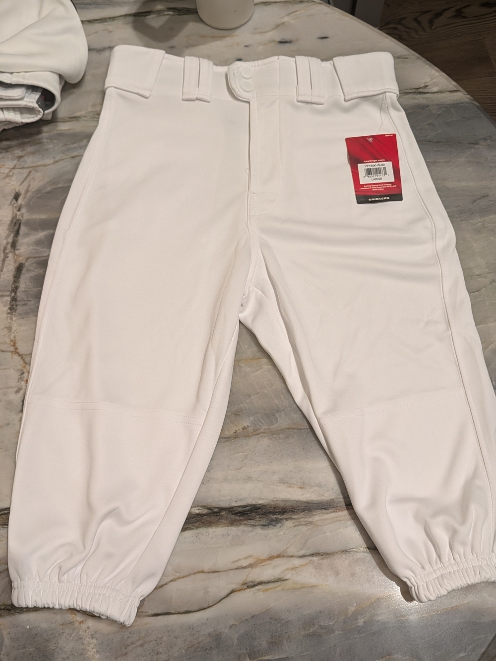 Rawlings Men’s White Baseball Pants with Elastic Cuffs
